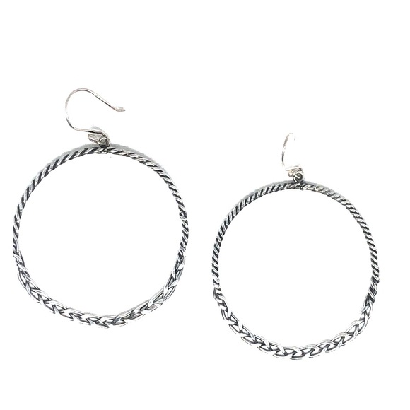 Jewelry - Large sterling silver hoops